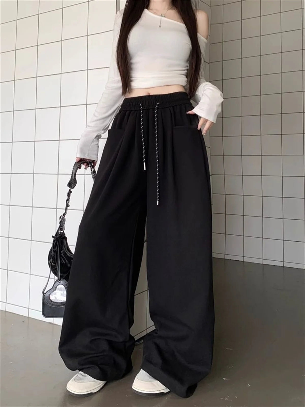 Straight Wide Leg Loose Pant