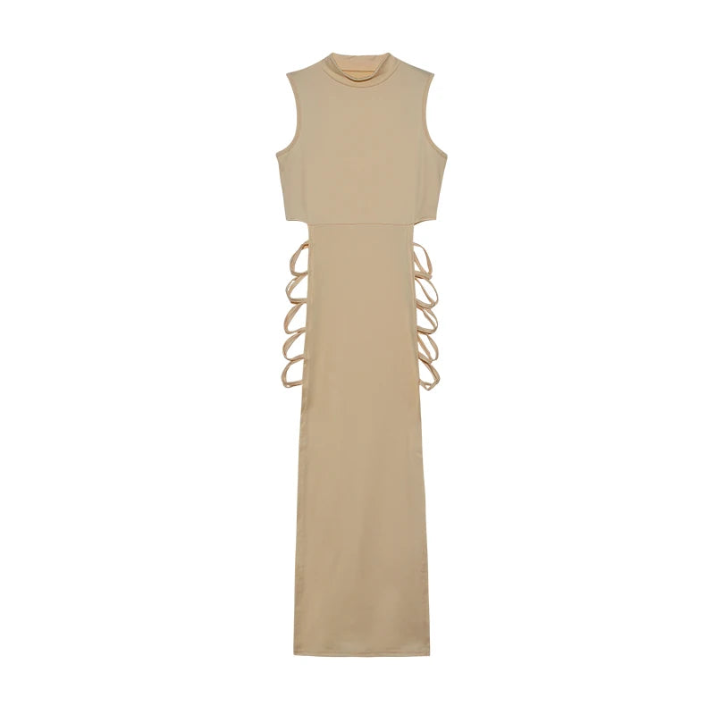 Mock Neck Sleeveless Dress