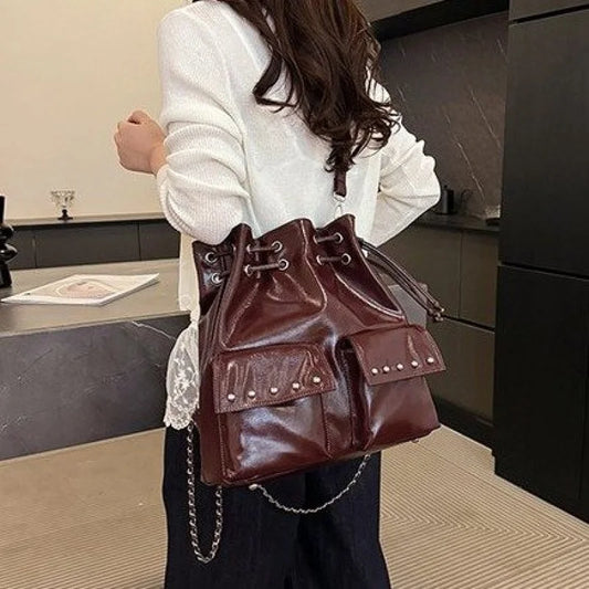 Premium Leather Crossbody Shoulder Purse