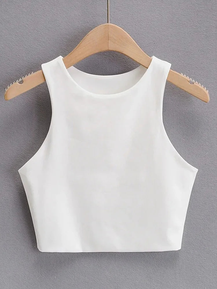 O-neck Sleeveless Double Nylon Tank