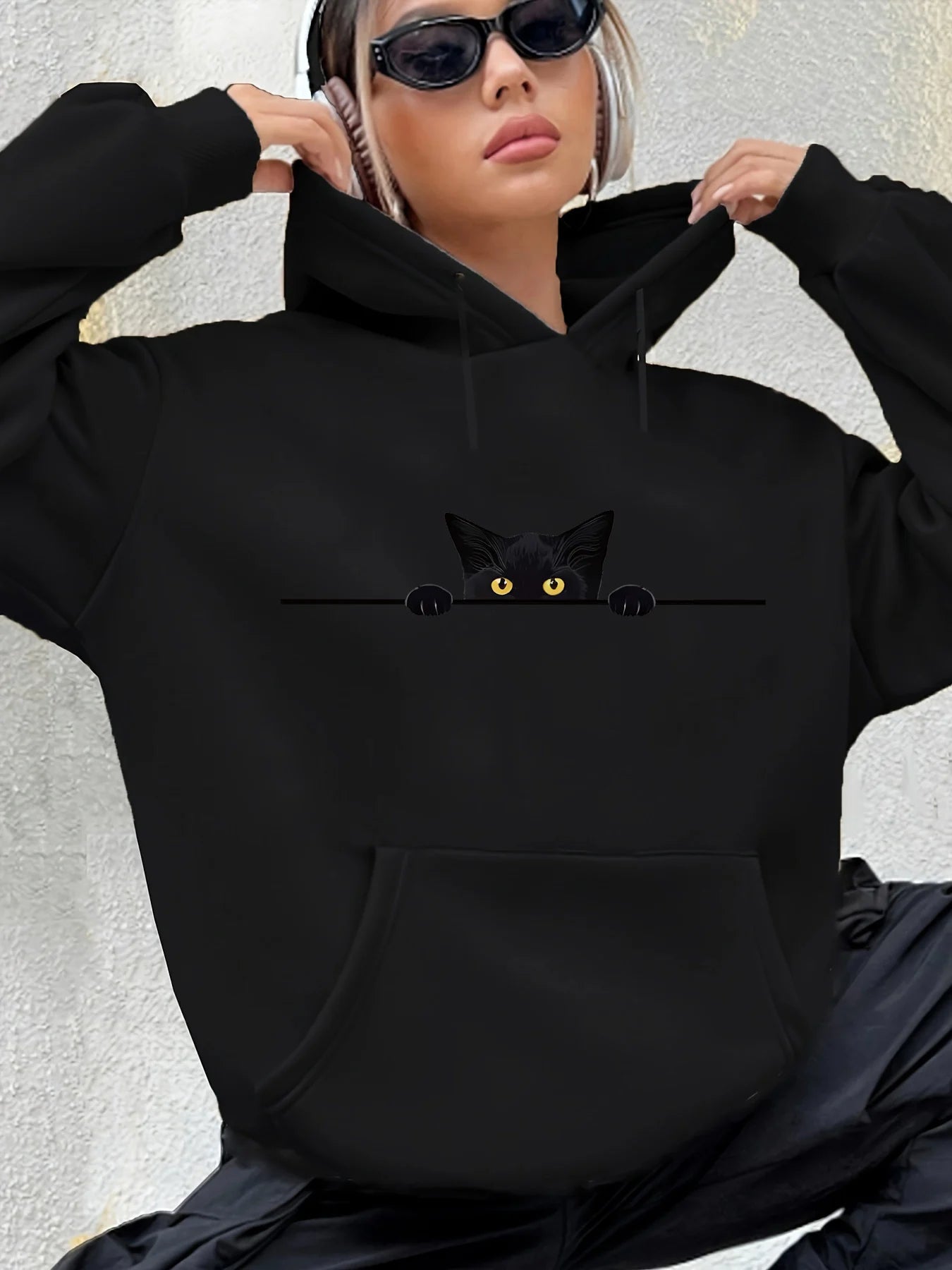 Casual Pattern Printed Long Sleeved Hoodie