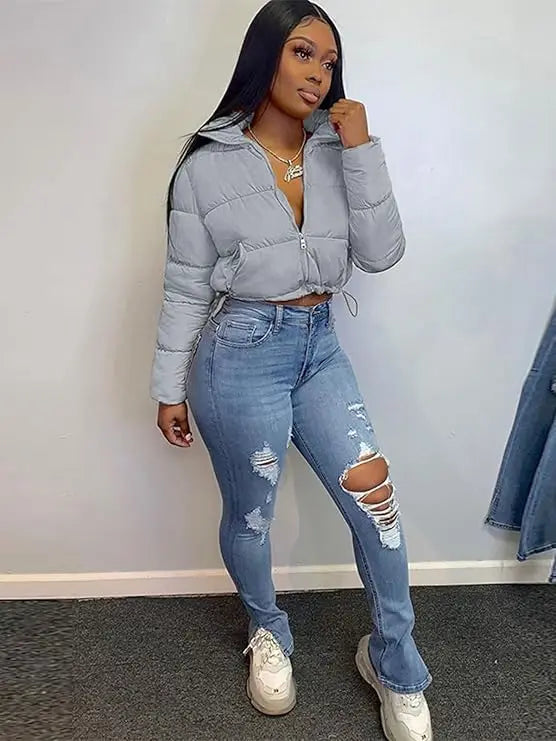 Cropped Puffer Jacket