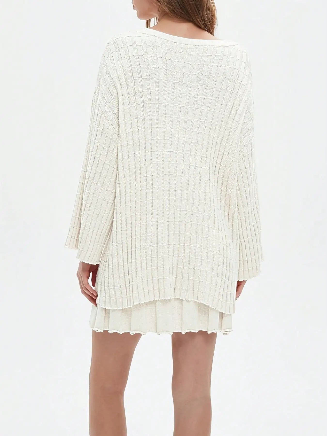 Long Sleeve Sweater Mini Skirt Sets 2 Piece Outfit