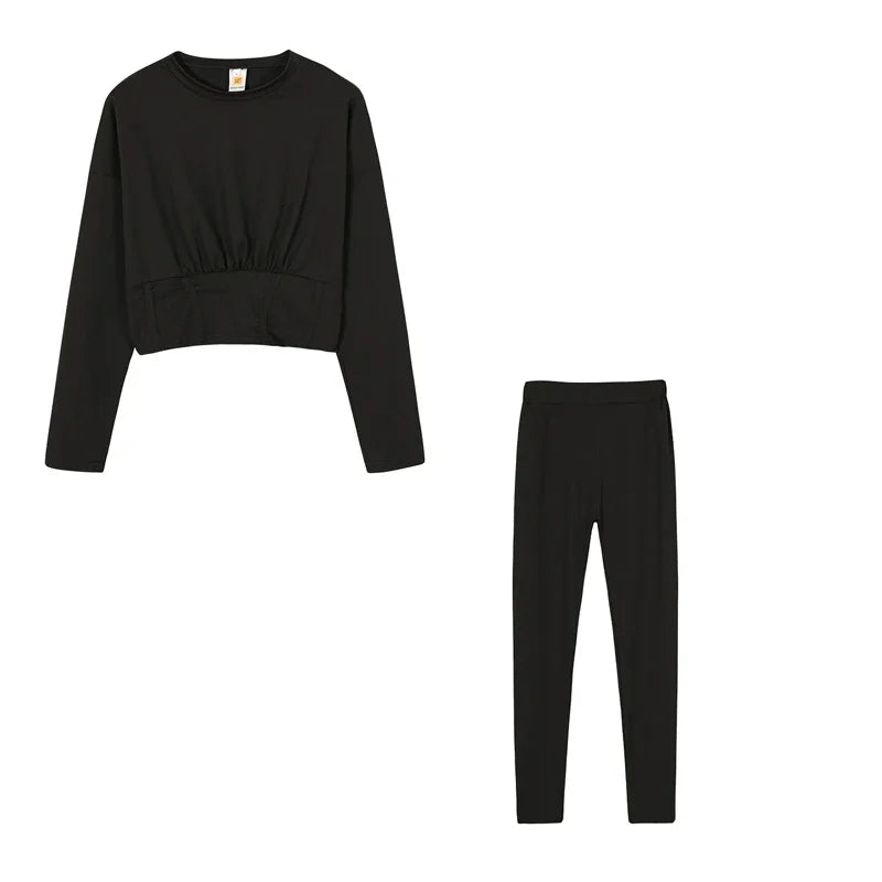 Waist Casual Fitness Two-piece Set