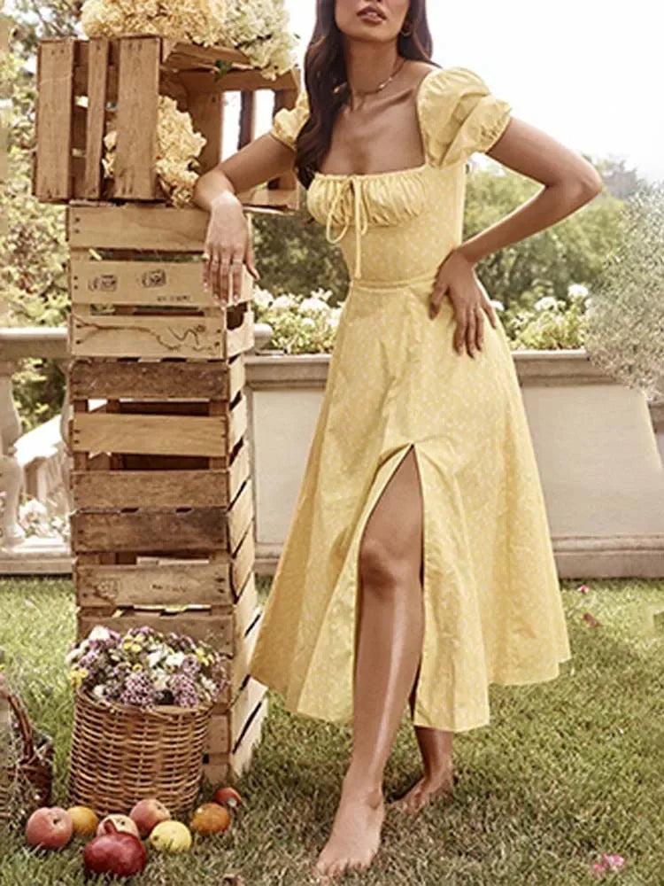 Floral Print Elegant Long Casual Dress