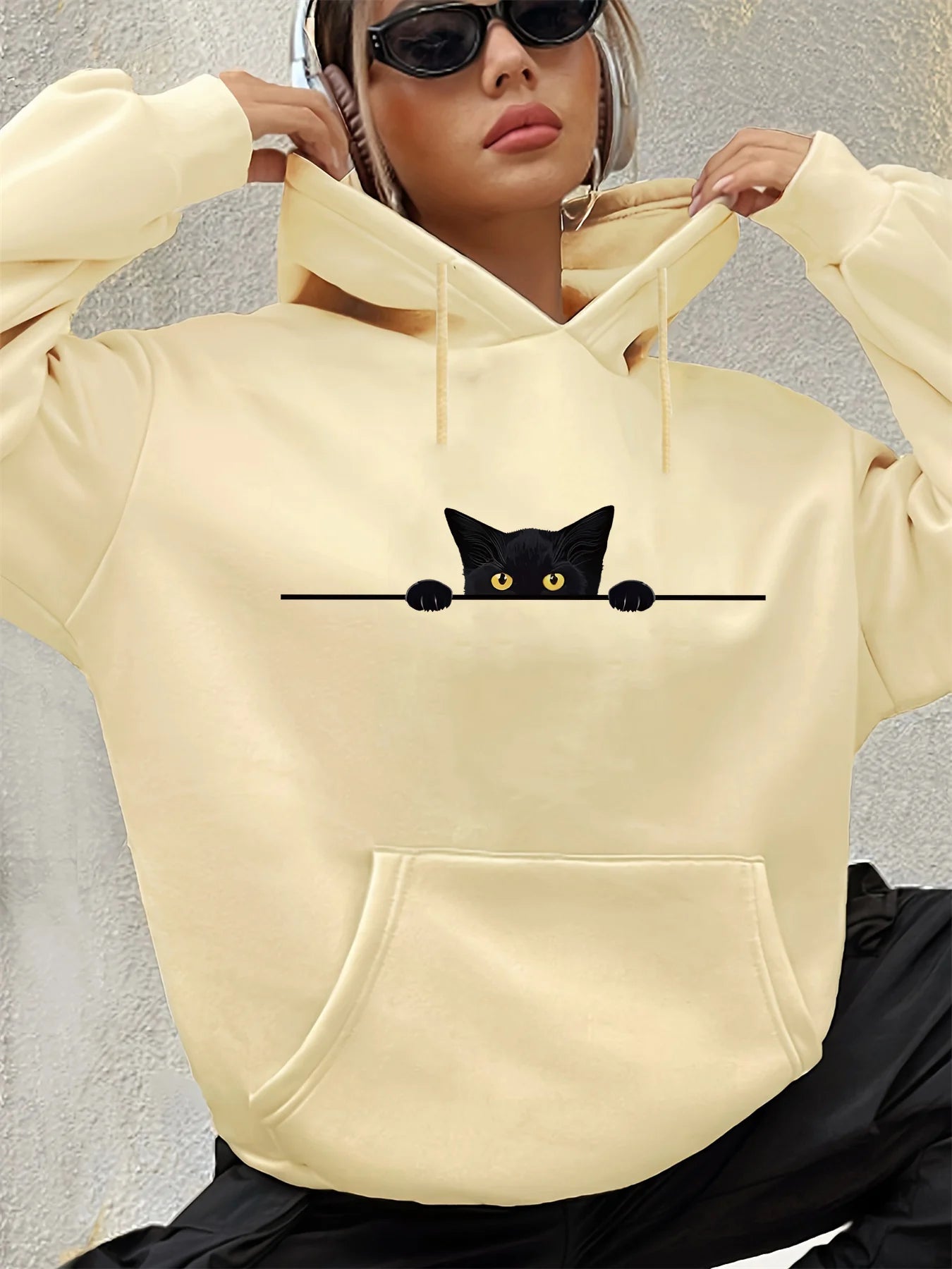 Casual Pattern Printed Long Sleeved Hoodie