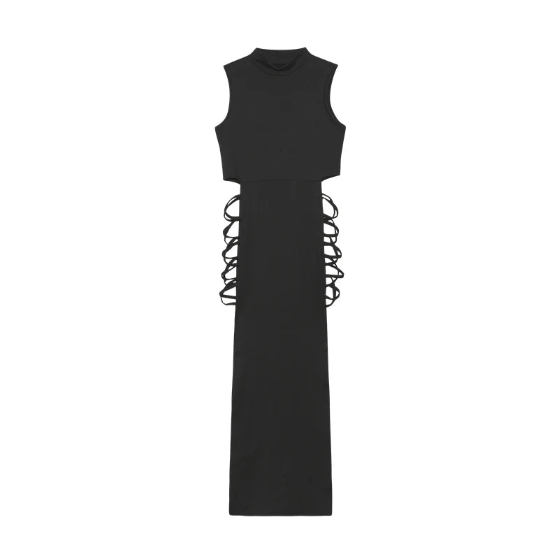 Mock Neck Sleeveless Dress