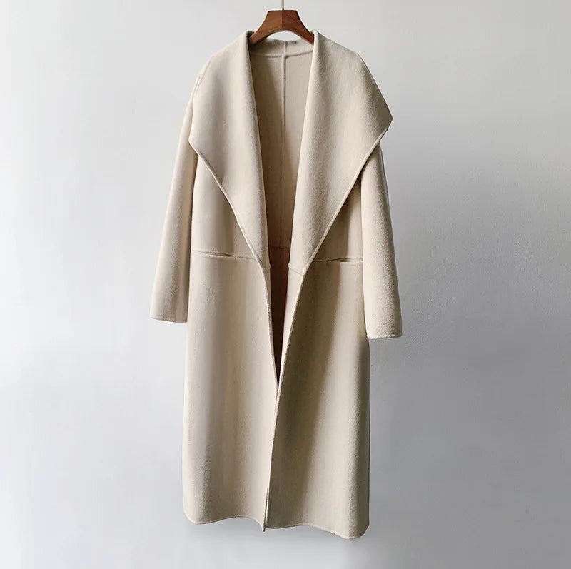 Double-faced Cashmere Contour Long Coat