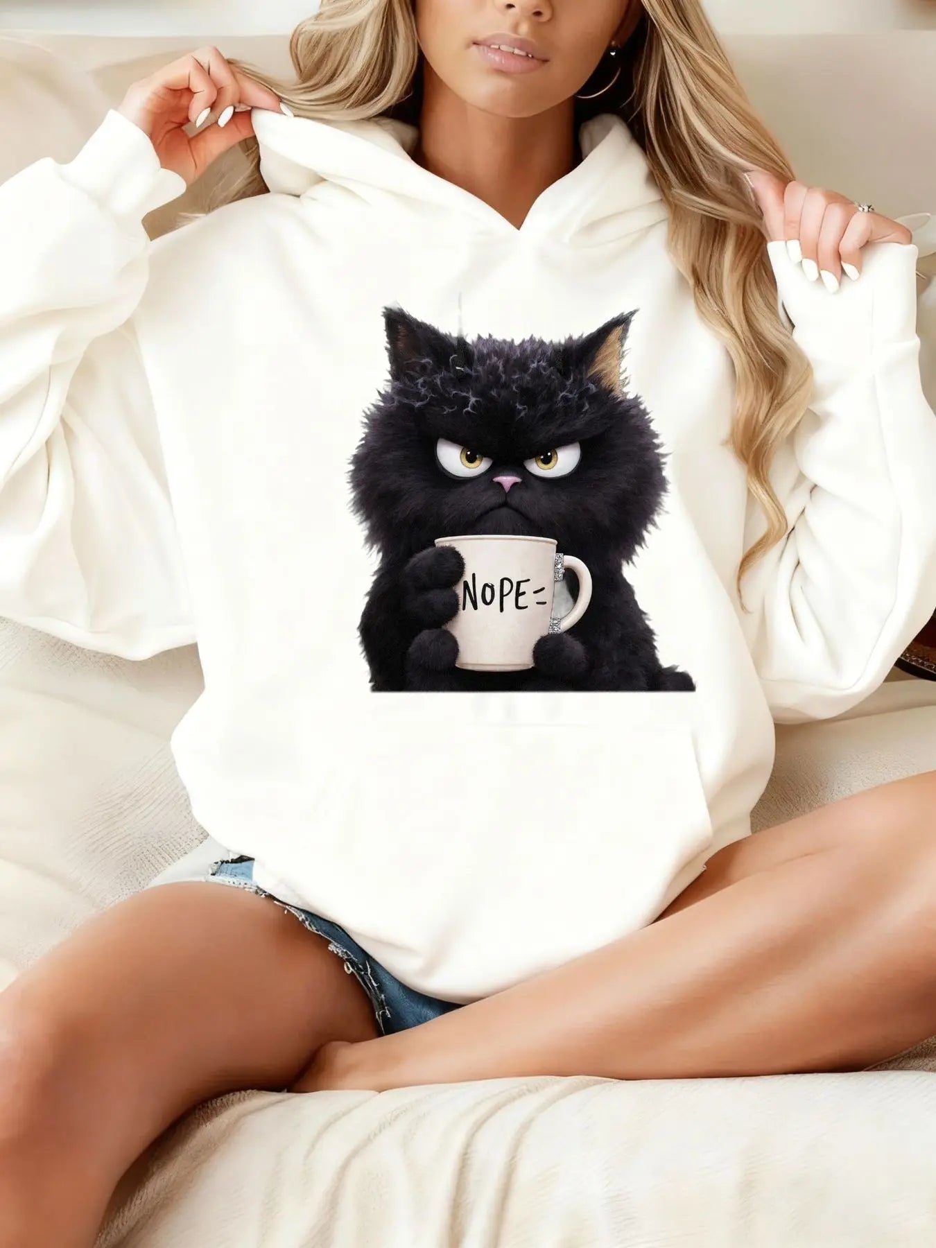 Casual Pattern Printed Long Sleeved Hoodie