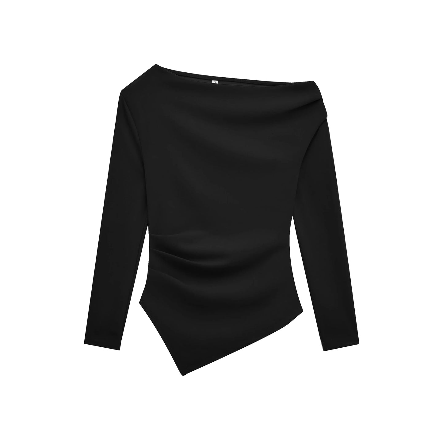 Asymmetrical Solid Long Sleeves Shirt
