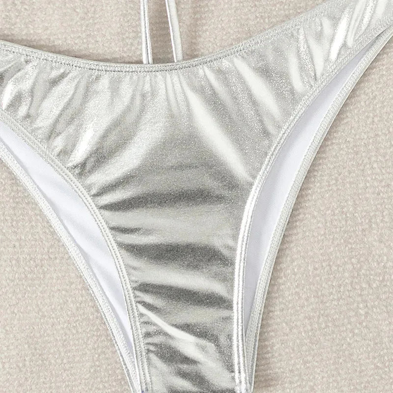 Silver Rhinestone Bikini
