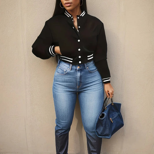 European Single-Breasted Baseball Jacket