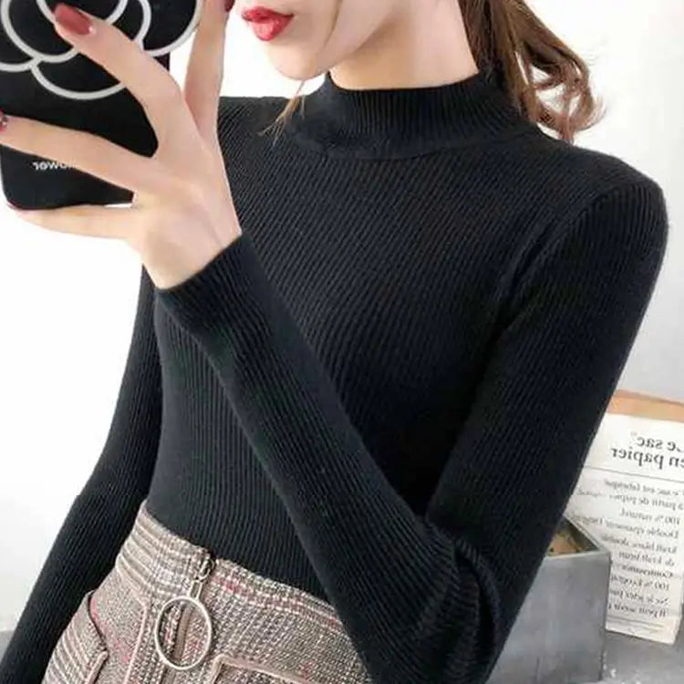 Mock Neck  Sweater