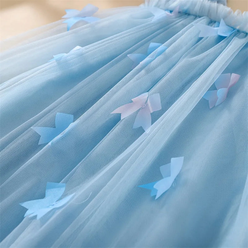 Sleeveless Square Neck Tulle Princess Dress