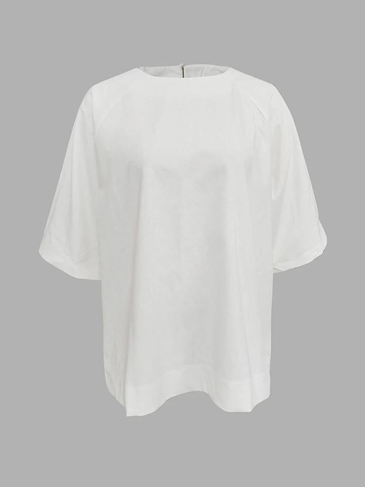 Round-Neck Linen T-Shirt