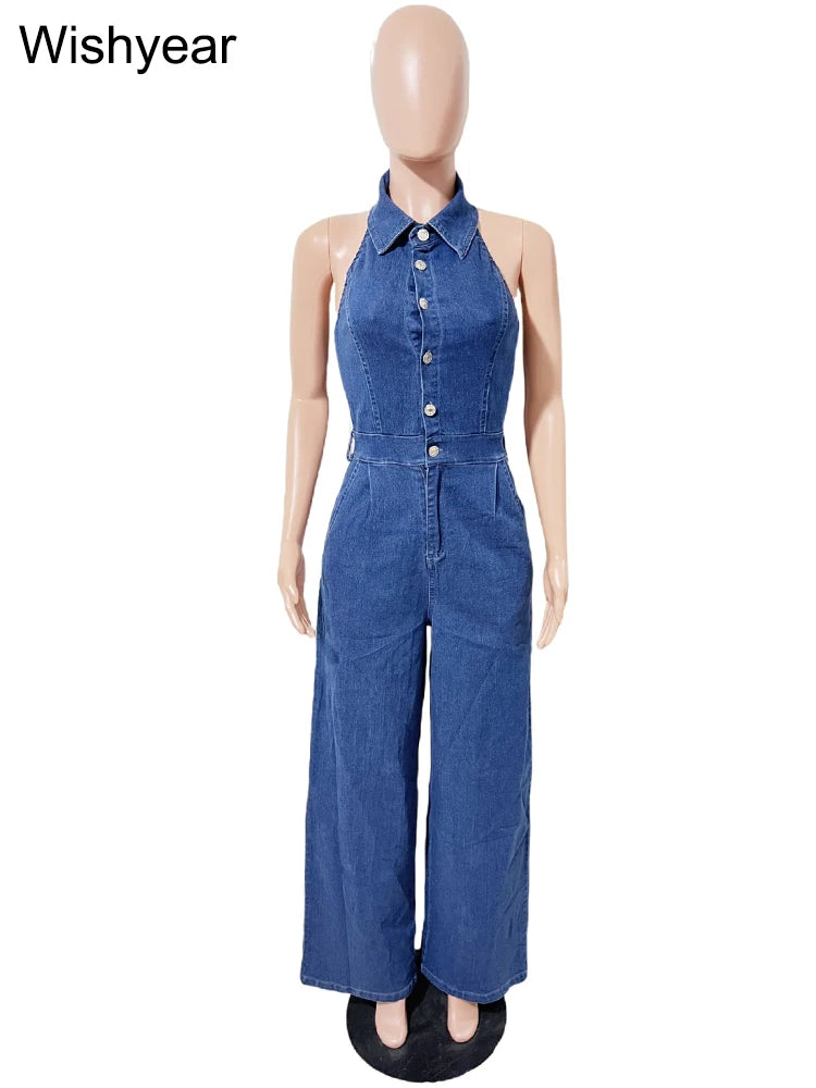 Blue Denim Jumpsuit