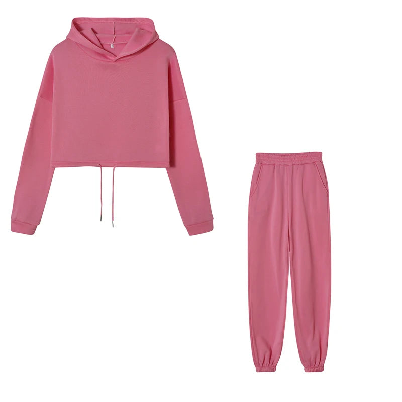 Long-sleeved Sports Casual Two-piece Set