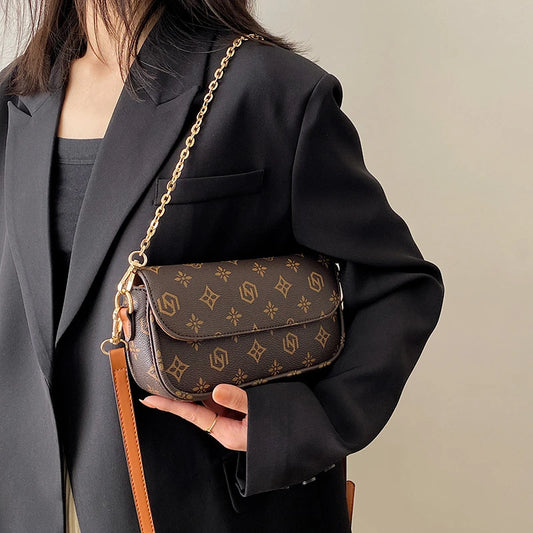 Retro Printed Small Square Bag