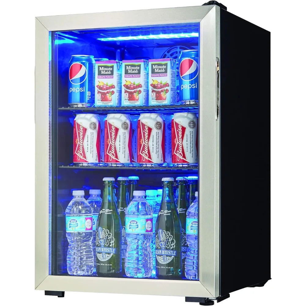 95 Can Beverage Center, 2.6 Cu.Ft Refrigerator fler Perfect for Beer, Pop, Water