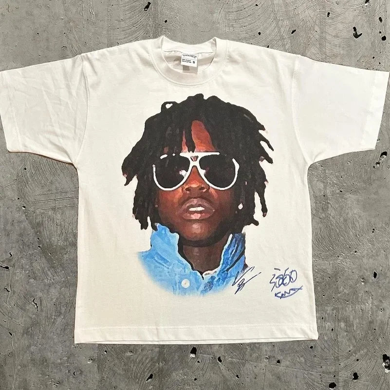 Men T-shirt Portrait Printed Shirt