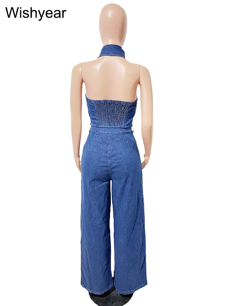 Blue Denim Jumpsuit