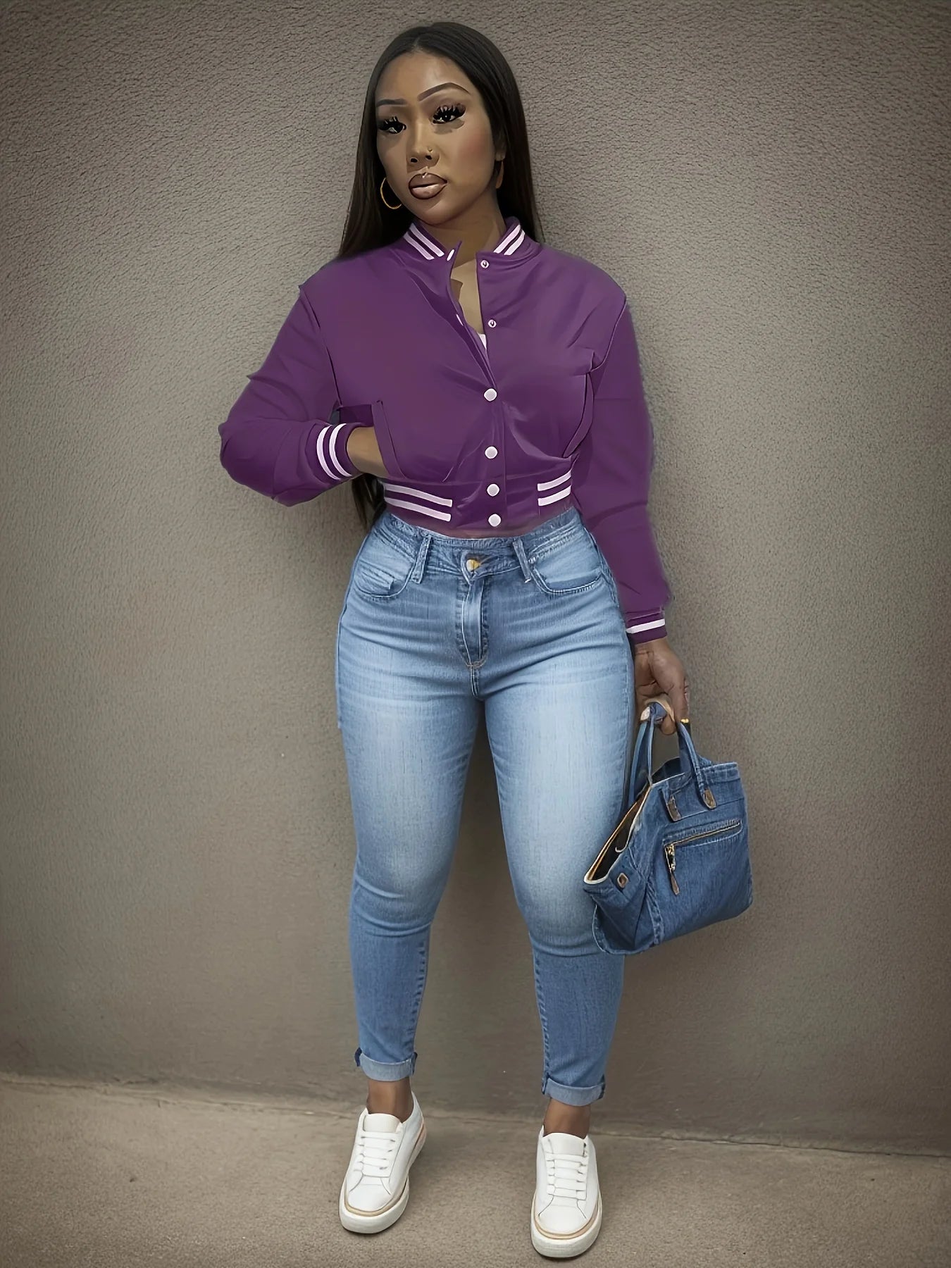 European Single-Breasted Baseball Jacket