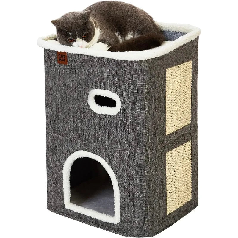 2-Storey Cat House for Indoor