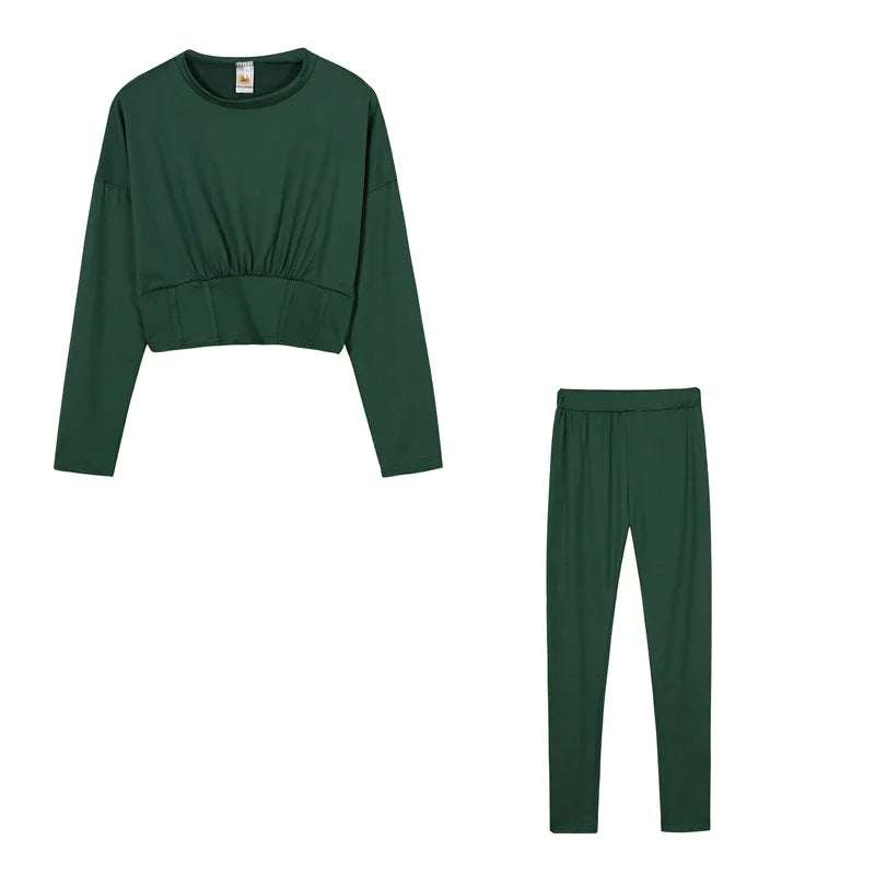 Waist Casual Fitness Two-piece Set