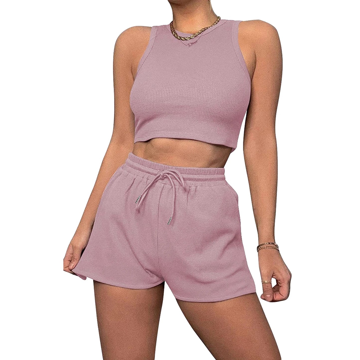 Women’s Two Piece Outfits Sleeveless Set