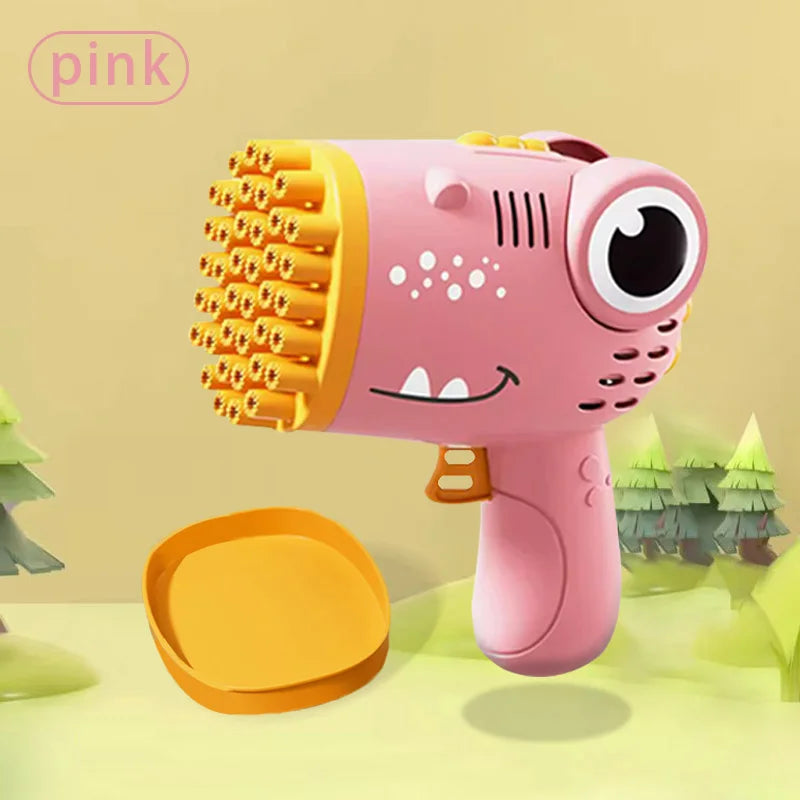 40 Hole Dinosaur Handheld Bubble Machine