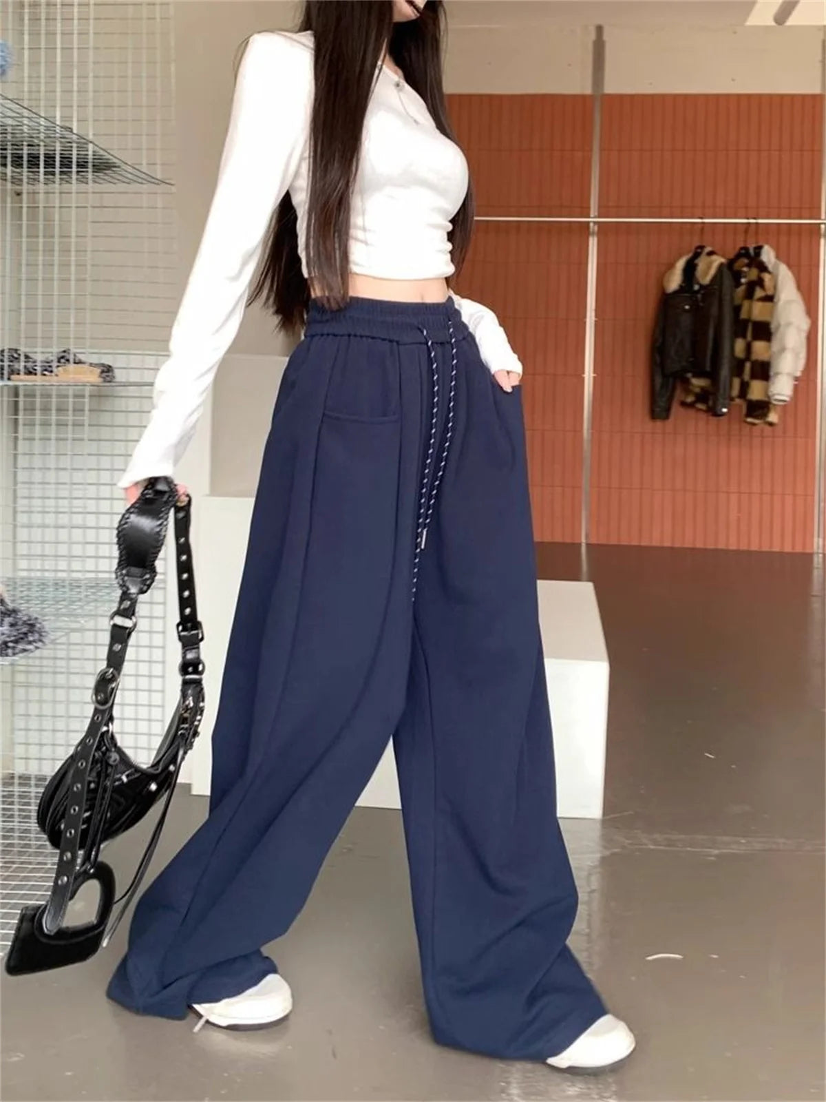 Straight Wide Leg Loose Pant