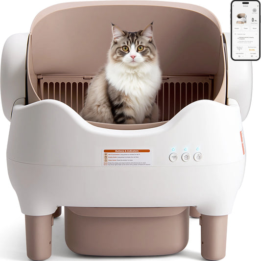 Automatic Cat Litter Box with APP Control, Odor-Free