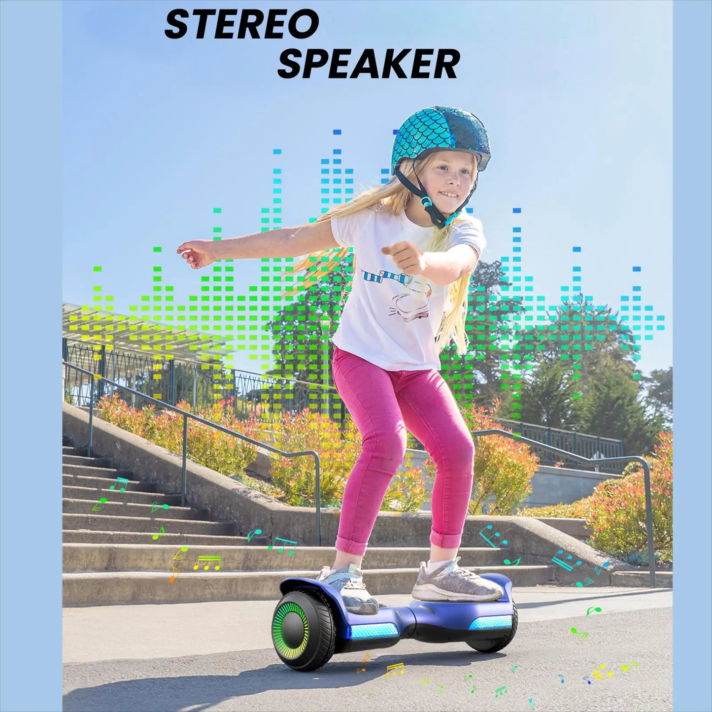 6.5''All Terrain Hoverboard for Kids w/ LED Light&Bluetooth Speaker