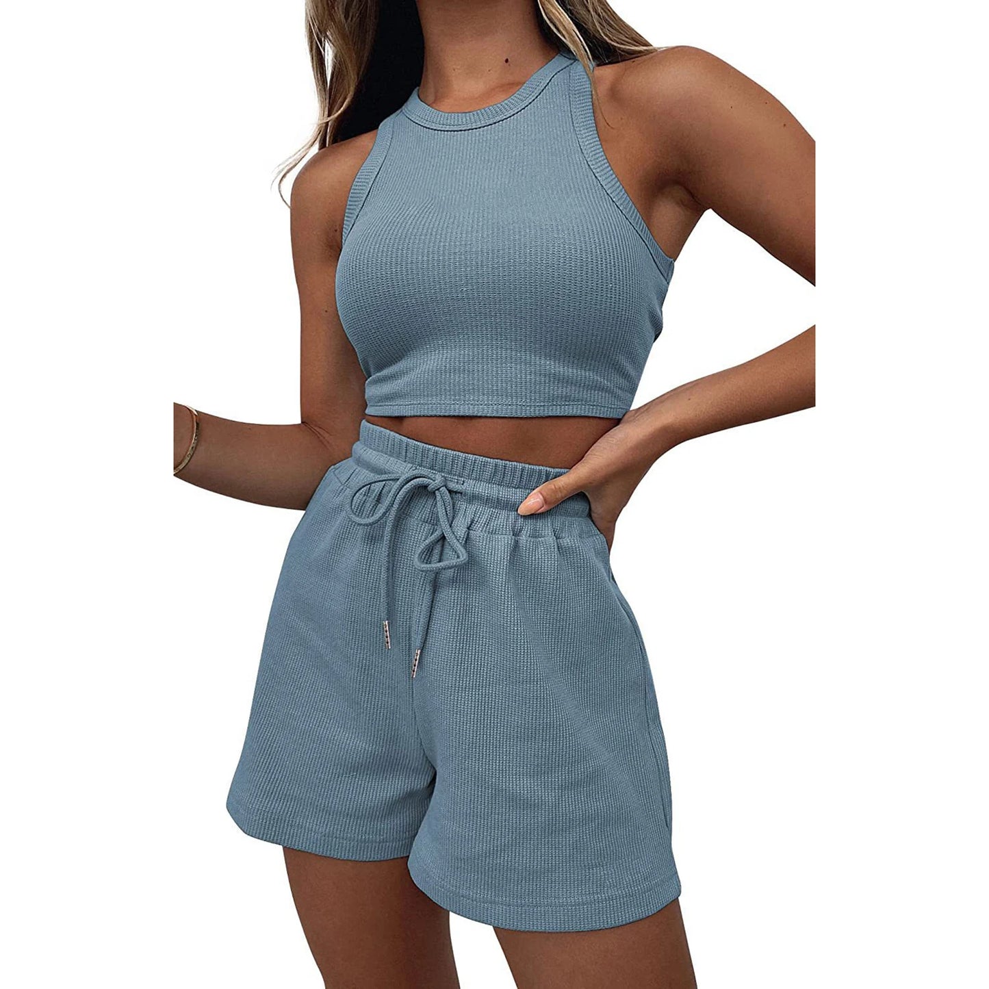 Women’s Two Piece Outfits Sleeveless Set