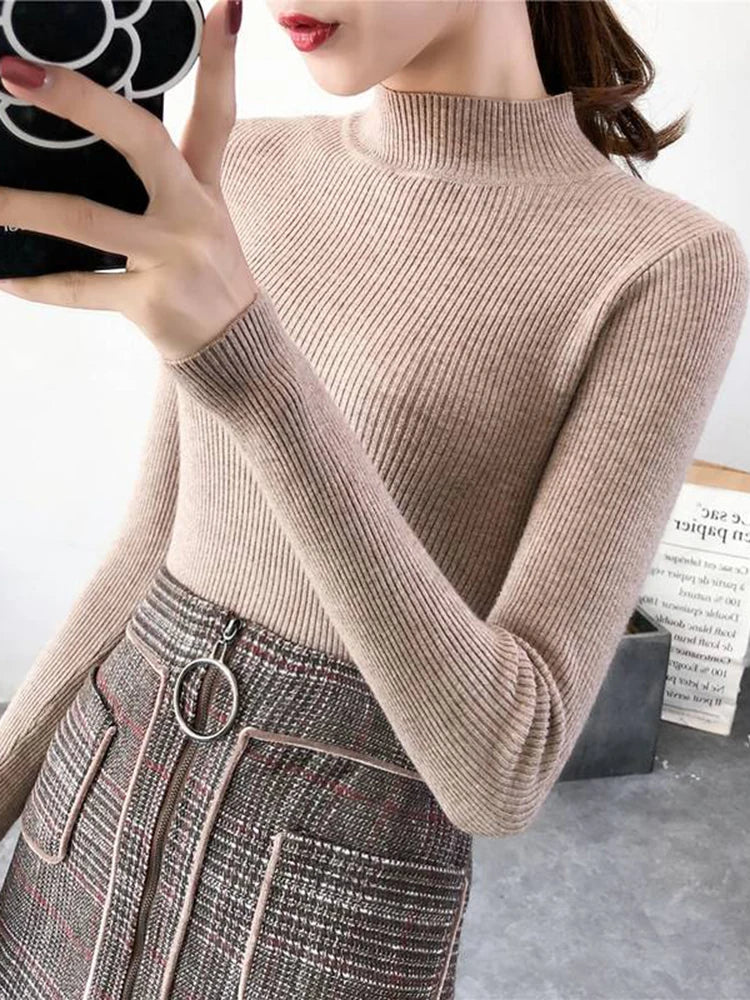 Mock Neck  Sweater