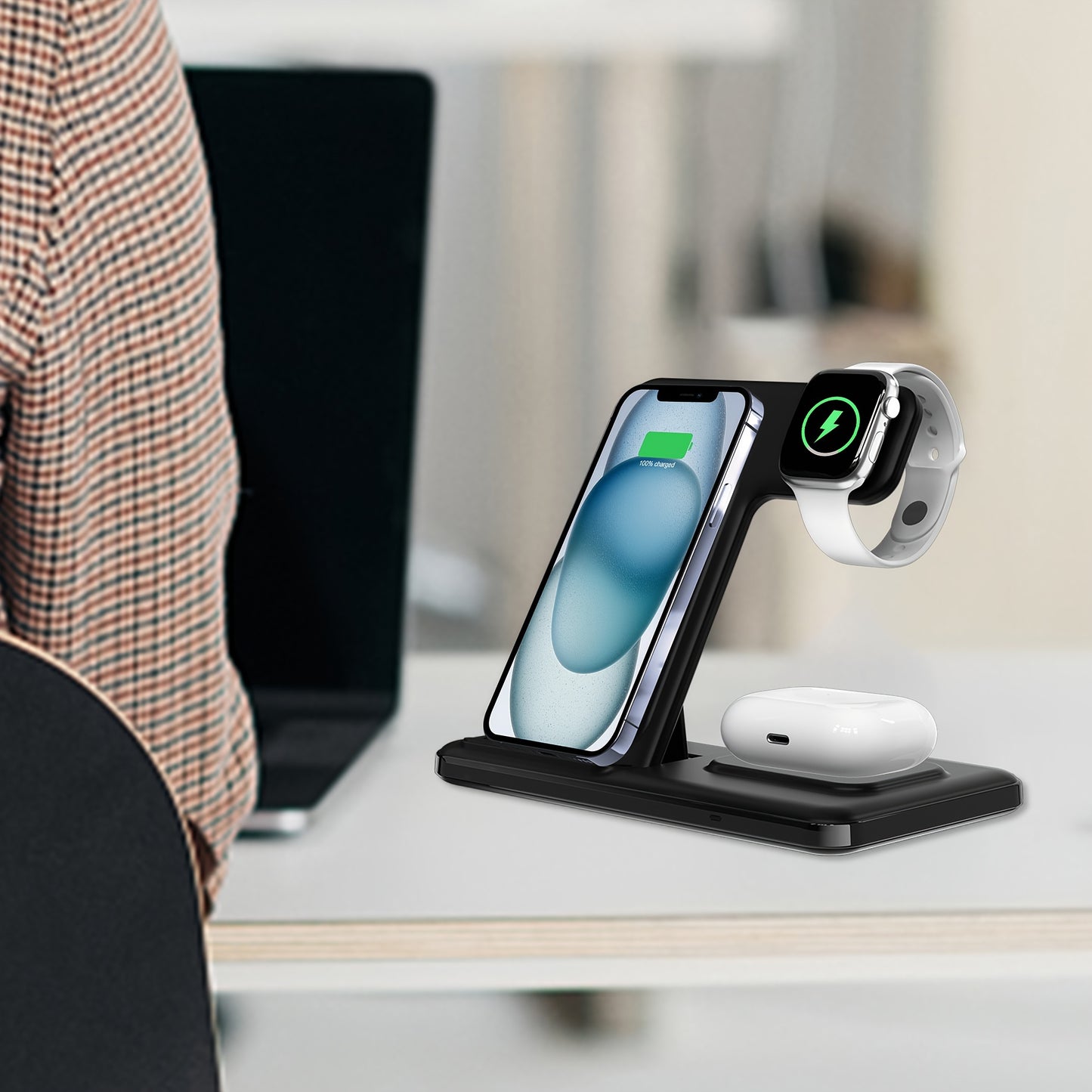 3 In 1 Foldable Wireless Charger, Fast Wireless Charging Station